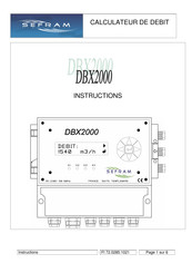 SEFRAM DBX2000 Instructions