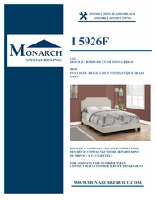 Monarch Specialties I 5926F Instructions D'assemblage