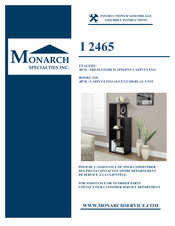 Monarch Specialties I 2465 Instructions D'assemblage