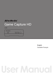 Avermedia Game Capture HD Mode D'emploi