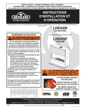 Napoleon LHD45N Instructions D'installation Et D'opération