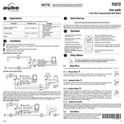 Aube Technologies TI072 Guide De L'utilisateur