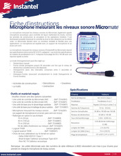 Instantel Micromate Fiche D'instructions