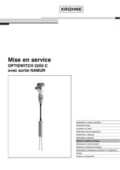 KROHNE OPTISWITCH 3200 C Mise En Service