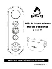 Patpet p-collar 680 Manuel D'utilisation