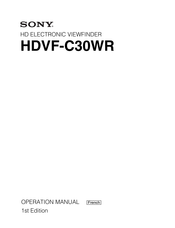 Sony HDVF-C30WR Mode D'emploi