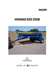 DALBO MINIMAX 830 2008 Mode D'emploi
