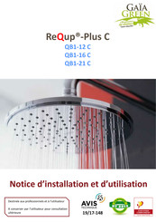 Gaia Green ReQup-Plus C QB1-12 C Notice D'installation Et D'utilisation