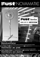 FUST NOVAMATIC STV 501 de Luxe Mode D'emploi