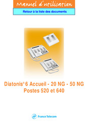 france telecom Diatonis 640 Manuel D'utilisation