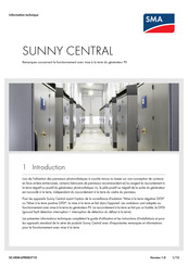 SMA SUNNY CENTRAL 500 Information Technique