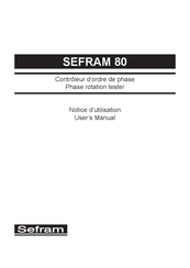 SEFRAM 80 Notice D'utilisation