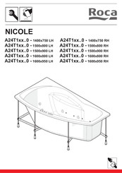 Roca NICOLE A24T1 0 - 1500x800 LH Serie Mode D'emploi