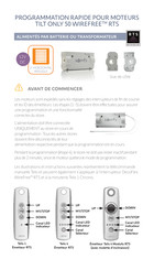 SOMFY TILT ONLY 50 WIREFREE RTS Instructions De Programmation