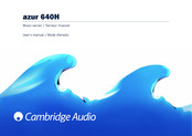 Cambridge Audio azur 640H Mode D'emploi