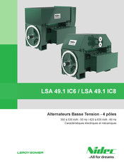 Nidec Leroy-Somer LSA 49.1 IC6 Caractéristiques Techniques