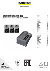 Kärcher Battery Power+ Fast Charger 18/60 Manuel D'utilisation
