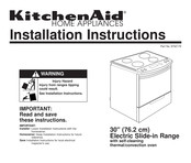 KitchenAid YKERC607HB5 Instructions D'installation