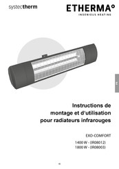 systectherm Etherma EXO-COMFORT IR08012 Instructions De Montage Et D'utilisation