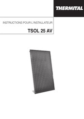 thermital TSOL 25 AV Instructions Pour L'installateur