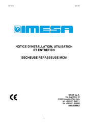 Imesa MCM 3200 Notice D'installation, Utilisation Et Entretien