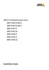 Axis P14-E Série Instructions D'installation