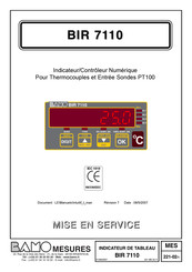 Bamo BIR 711010 Mise En Service