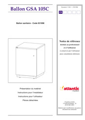 Atlantic GSA 105C Instructions Pour L'installateur