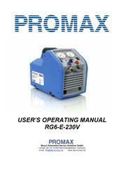 Promax RG6-E-230V Manuel D'utilisation