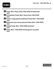 Toro Power Max Heavy Duty 1028 OHXE Manuel De L'utilisateur