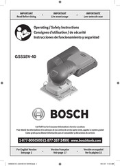 Bosch GSS18V-40 Consignes D'utilisation/De Sécurité