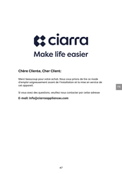 CIARRA CBCS9301 Mode D'emploi