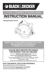 Black & Decker CS1014 Mode D'emploi