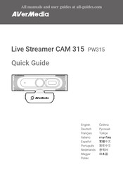 Avermedia Live Streamer CAM 315 Guide Rapide
