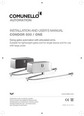 Comunello Automation CONDOR 500 ONE Instructions D'utilisation Et D'installation