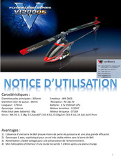 Walkera Flybarless Serie Notice D'utilisation