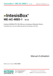 Intesis Software IntesisBox ME-AC-MBS-1 Manuel D'utilisation