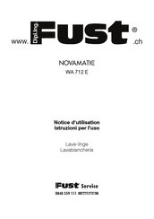 Fust NOVAMATIC WA 712 E Notice D'utilisation