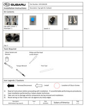 Subaru H451SAN100 Instructions D'installation