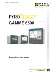 Chauvin Arnoux pyro controle Pyro tracer 6500 Serie Notice De Fonctionnement