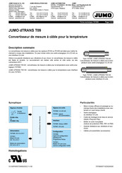 JUMO dTRANS T09 DS Mode D'emploi