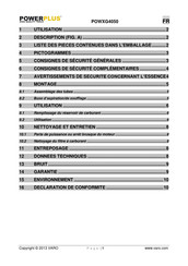 Powerplus POWXG4050 Mode D'emploi