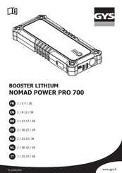 GYS NOMAD POWER PRO 700 Mode D'emploi