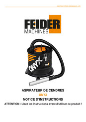 FEIDER Machines ONYX Notice D'instructions
