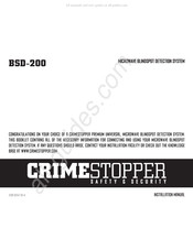 Crimestopper Security Products BSD-200 Mode D'emploi