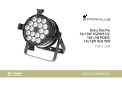 thomann STAIRVILLE Retro Flat Par 18x10W RGBWA UV Notice D'utilisation