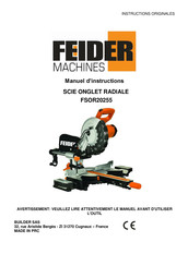 FEIDER Machines FSOR20255 Manuel D'instructions