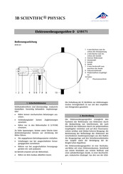 3B SCIENTIFIC PHYSICS U19171 Manuel D'utilisation