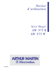 Electrolux ARTHUR MARTIN AW975 W Notice D'utilisation
