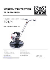 MBW F24/4 Manuel D'entretien